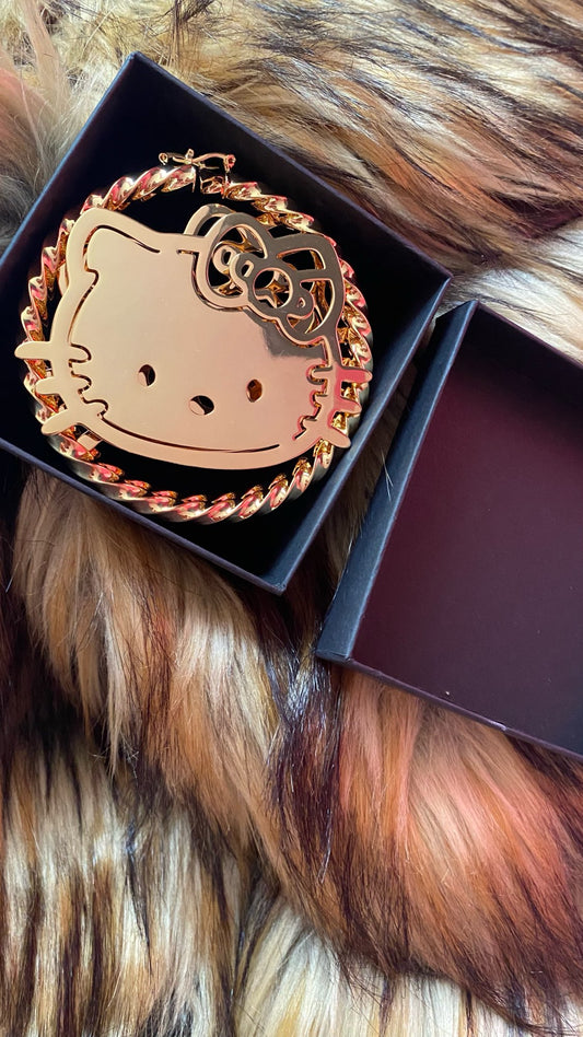 18k Gold Plated character hoops